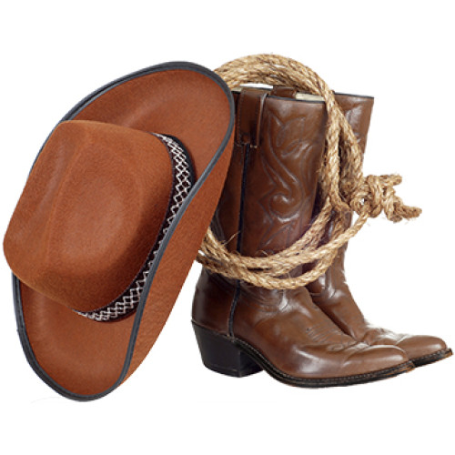 Cowboy Boots Hat And Lasso Cardboard Cutout Free Shipping